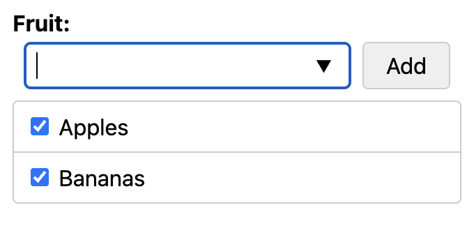 A screenshot of multi-options in action